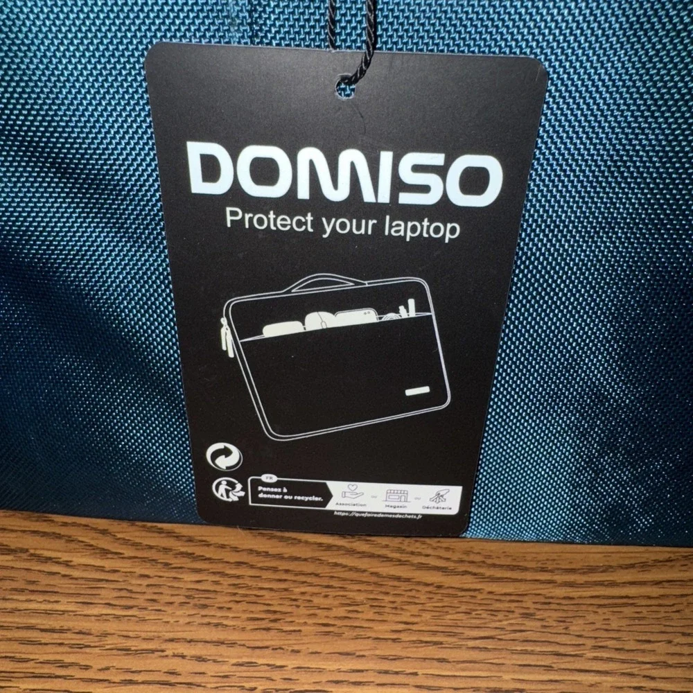 DOMISO 17.3 inch Laptop Bag Business Briefcase 17-17.3 inch, Turquoise